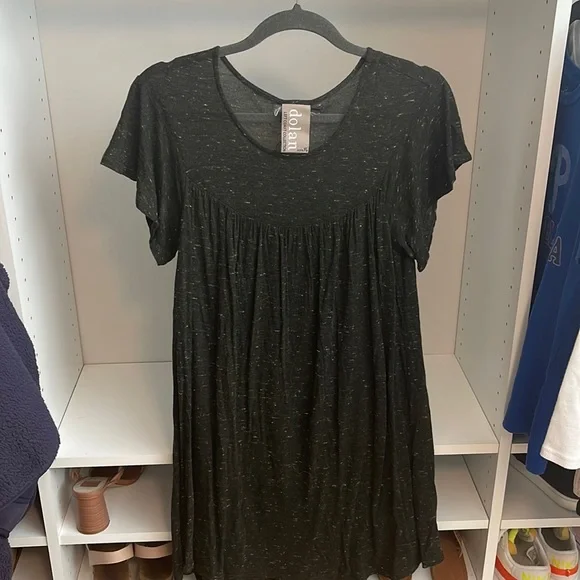 dolan t shirt dress Anthropologie Dolan West Coast Black-white Front Tie T-shirt Dress Size  Small
